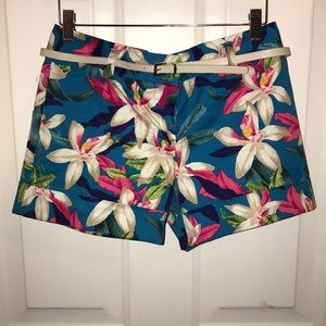 Blue floral shorts